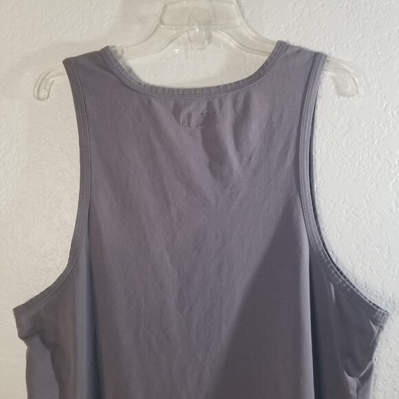 Modus Apparel Mens XL Solid Gray Cotton Blend High Low Sleeveless Tank Top Shirt - Picture 8 of 12